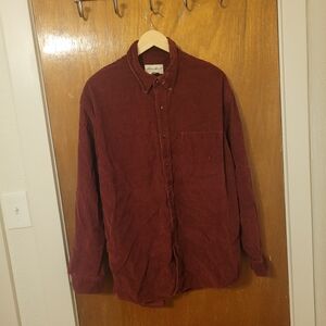 Eddie Bauer Red Wool Cotton Longsleeve Shirt